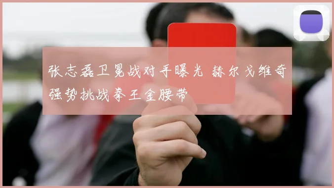 张志磊卫冕战对手曝光 赫尔戈维奇强势挑战拳王金腰带